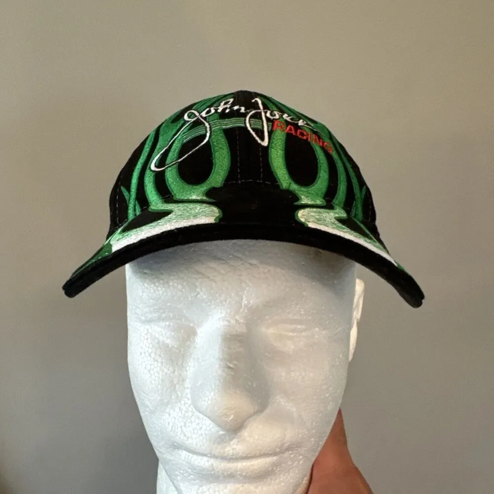 Vintage Y2K John Force Racing Hat Cap; 14x Champion Adjustable Back